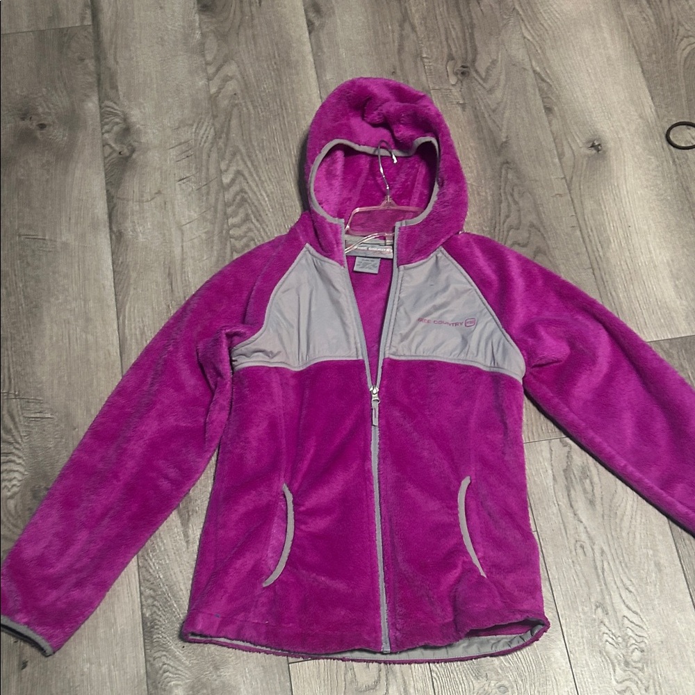 Free Country Magenta and Gray Kids Hooded Sweatshirt